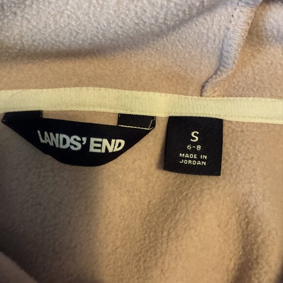Lands End Womens Hoodie Pullover Fleece Kangaroo Pocket Size S - Picture 6 of 7